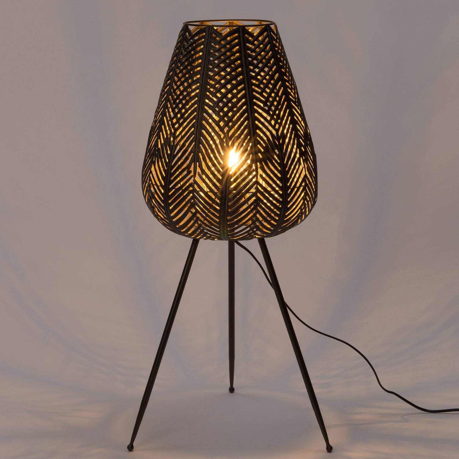 Intratuin vloerlamp Gyan zwart D 31,5 H 73 cm