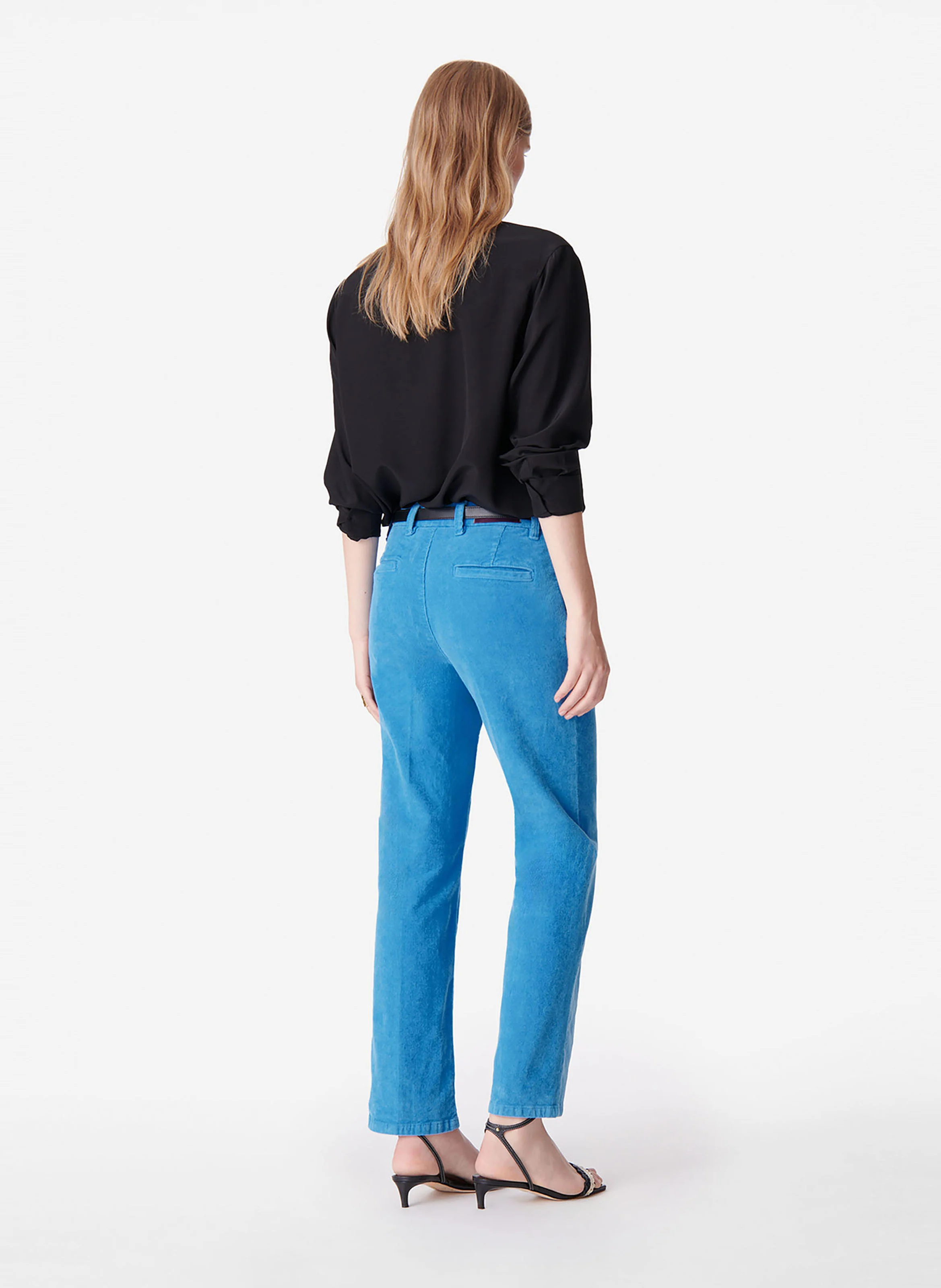DANDY - Pantalon droit en coton mélangé | Bleu