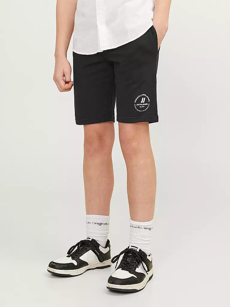 JACK & JONES Jungen Sweatshorts JPSTSWIFT schwarz