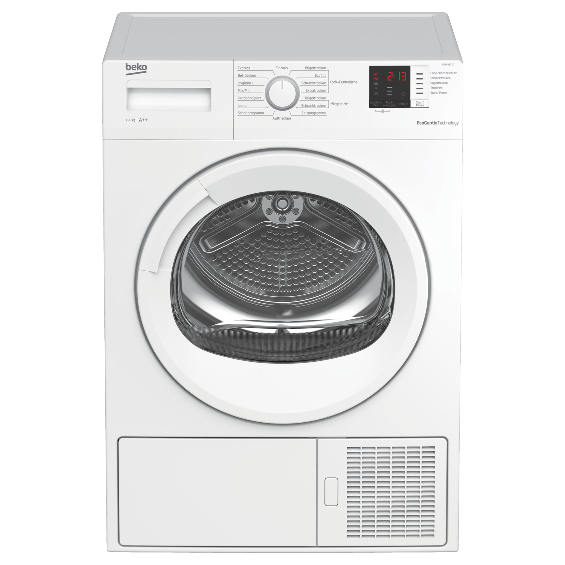 BEKO Trockner DS8433GX0 - weiß - 8 kg - A++
