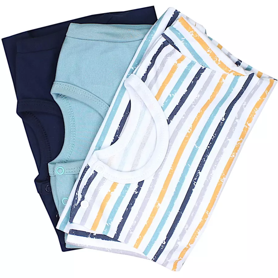 TupTam Kinder Unisex Kurzarm Body 3er Set grünblau