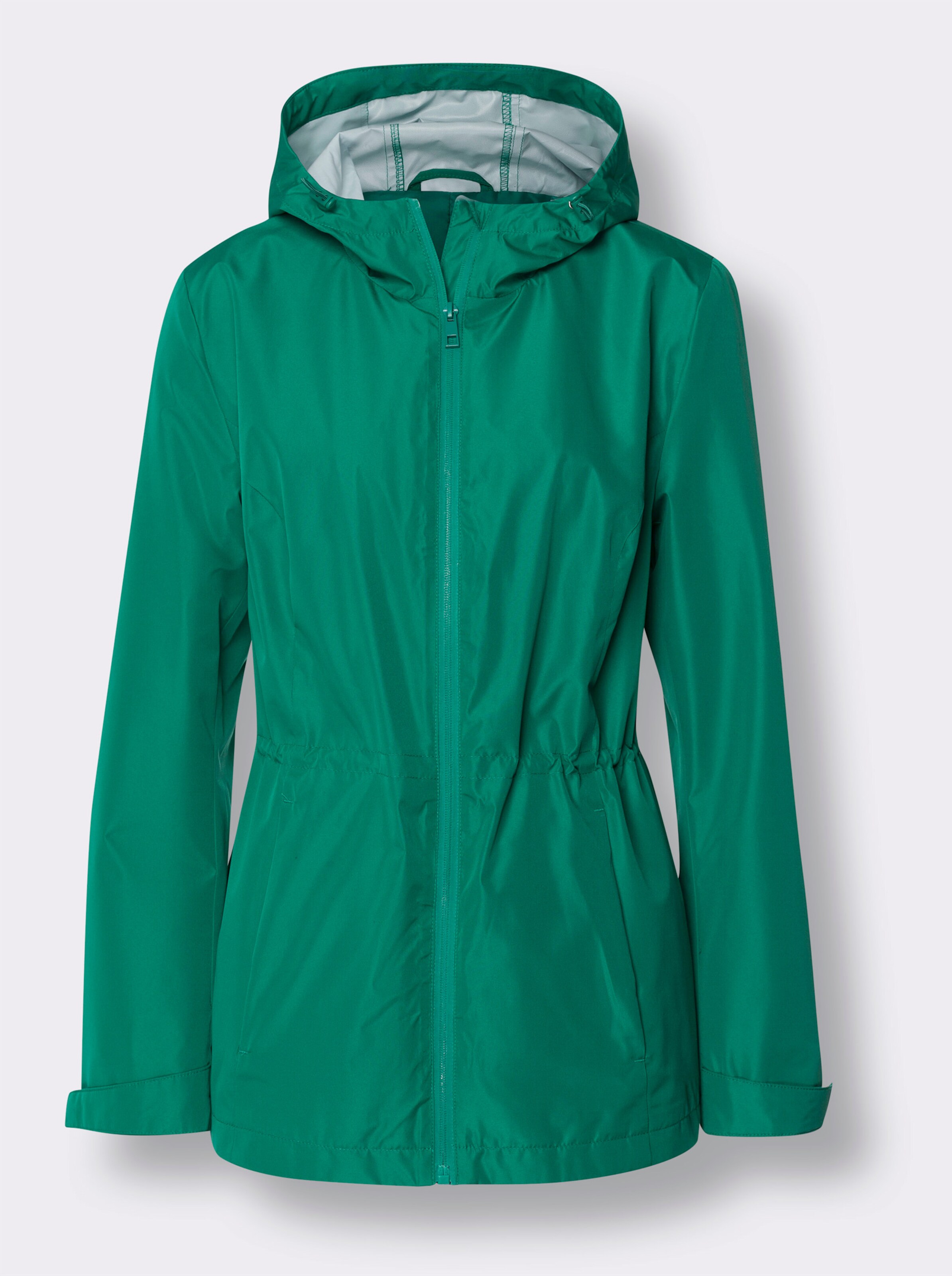 Regenjacke mit Weitenregulierung