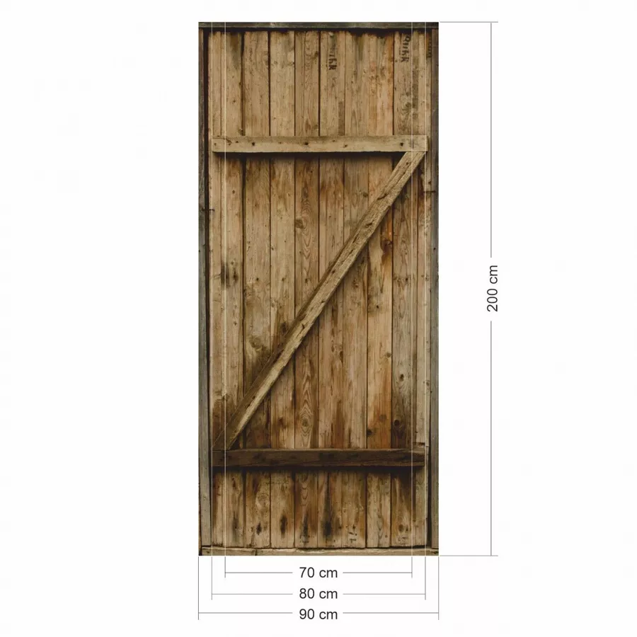 Nikima Türbild TB-13 selbstklebendes Türbild – Holztür Klebefolie bunt