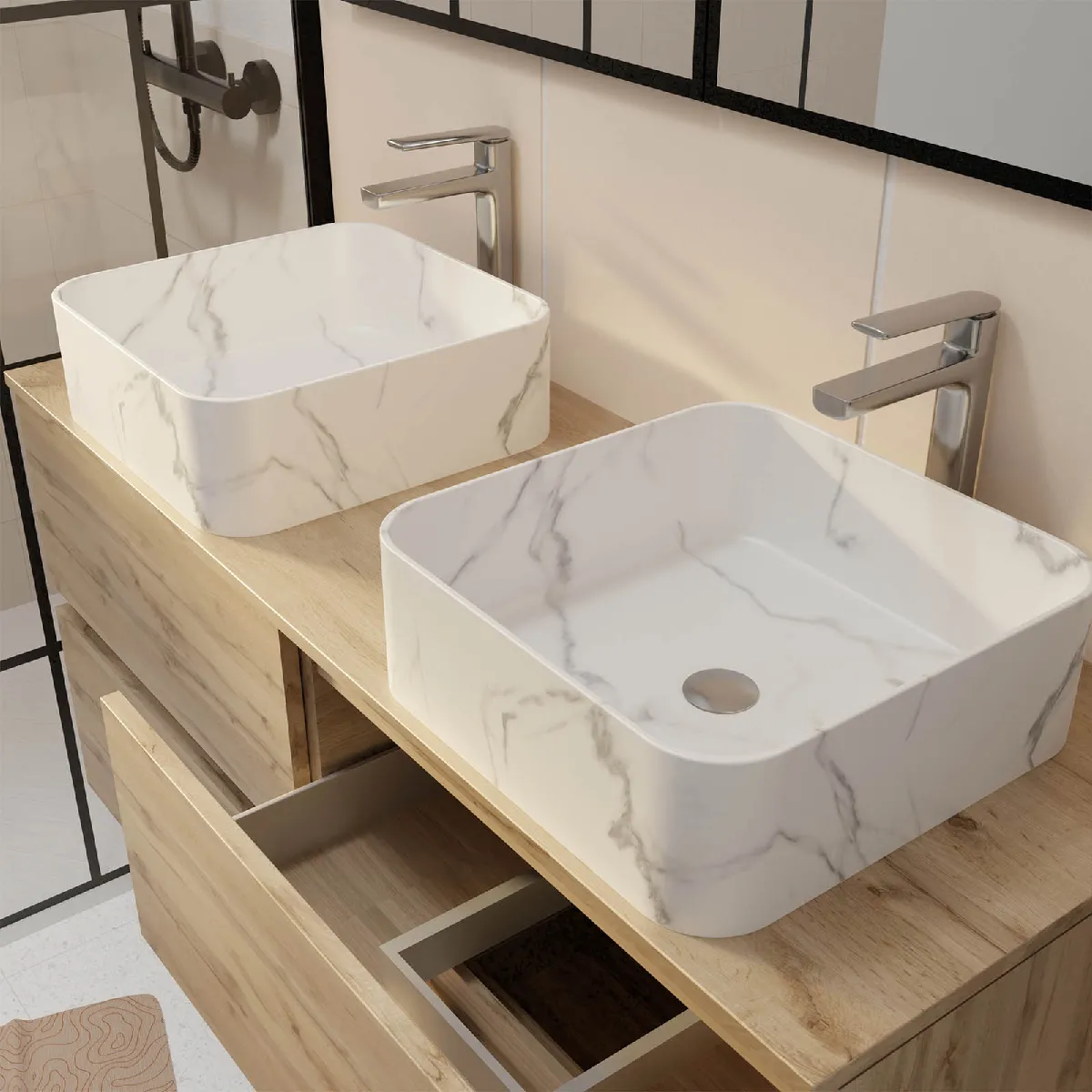 AURLANE TIMBER Meuble salle de bain 120 cm