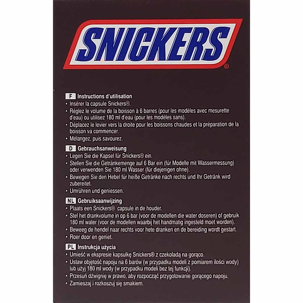 Snickers Dolce Gusto Kapseln 8 Tassen 120g MHD:29.7.25