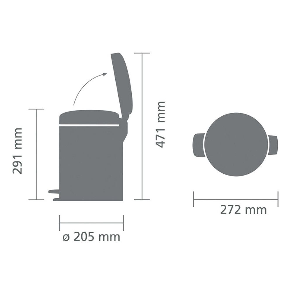 PEDALBØTTE BRABANTIA NEW ICON 5L PLATINUM