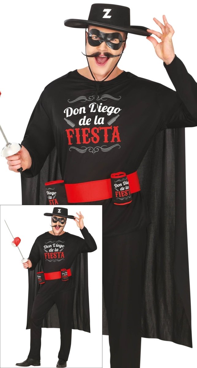 Superheld Kostuum Heren Don Diego De La Fiesta