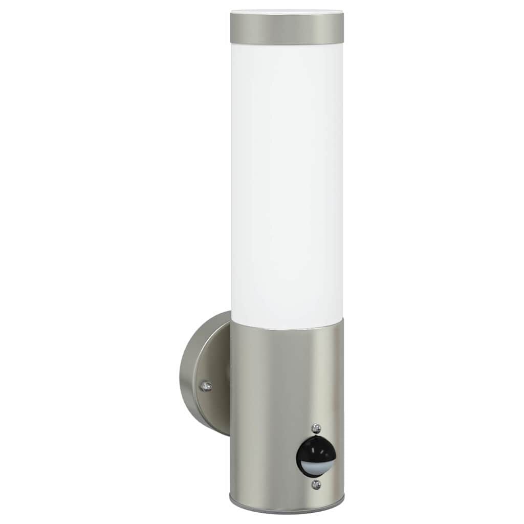 vidaXL Buitenwandlamp Zilver 12 x 7,5 x 29 cm Roestvrij staal