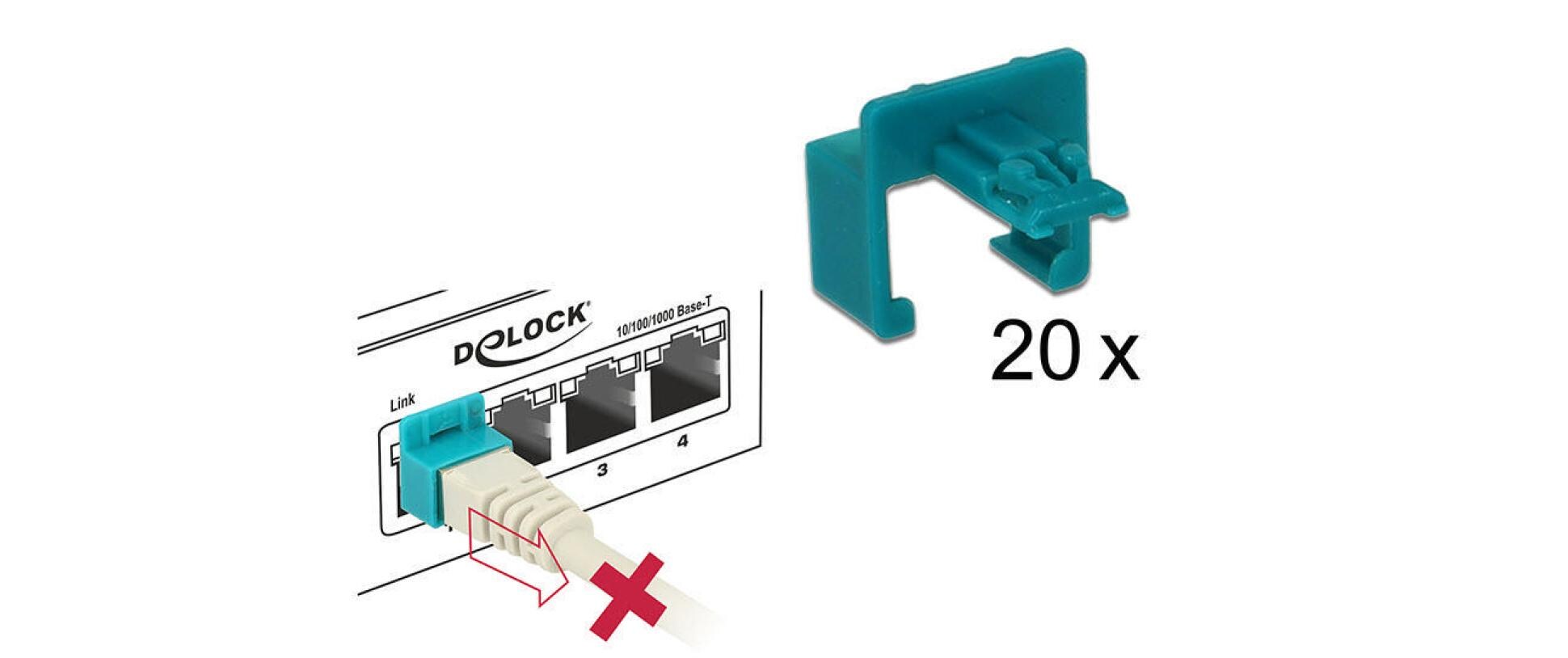 Clip RJ45 Kabel Portverriegelung 20 StückSecure Clip Starter Set mit 20 Stück