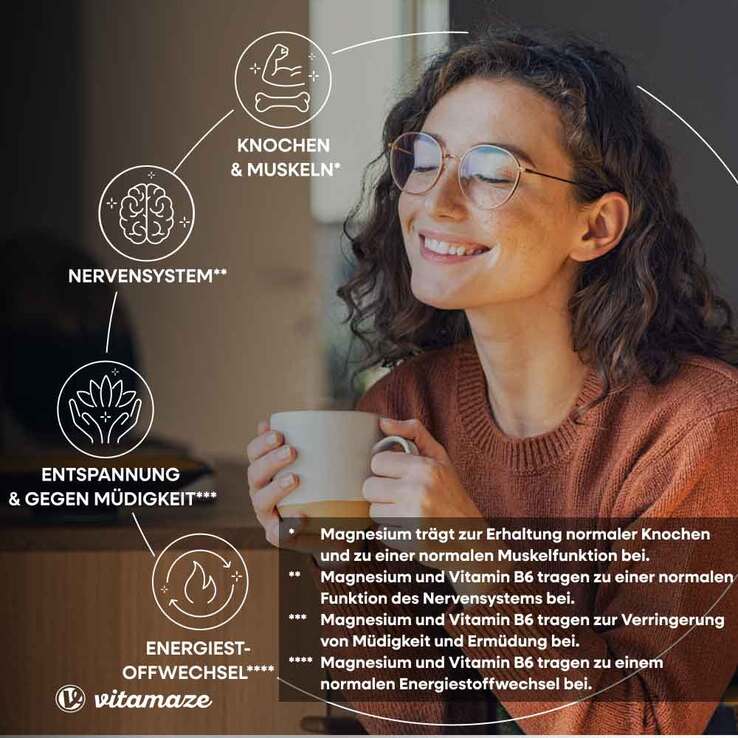 Magnesium Bisglycinat + Vitamin B6 Kapseln, 240 St