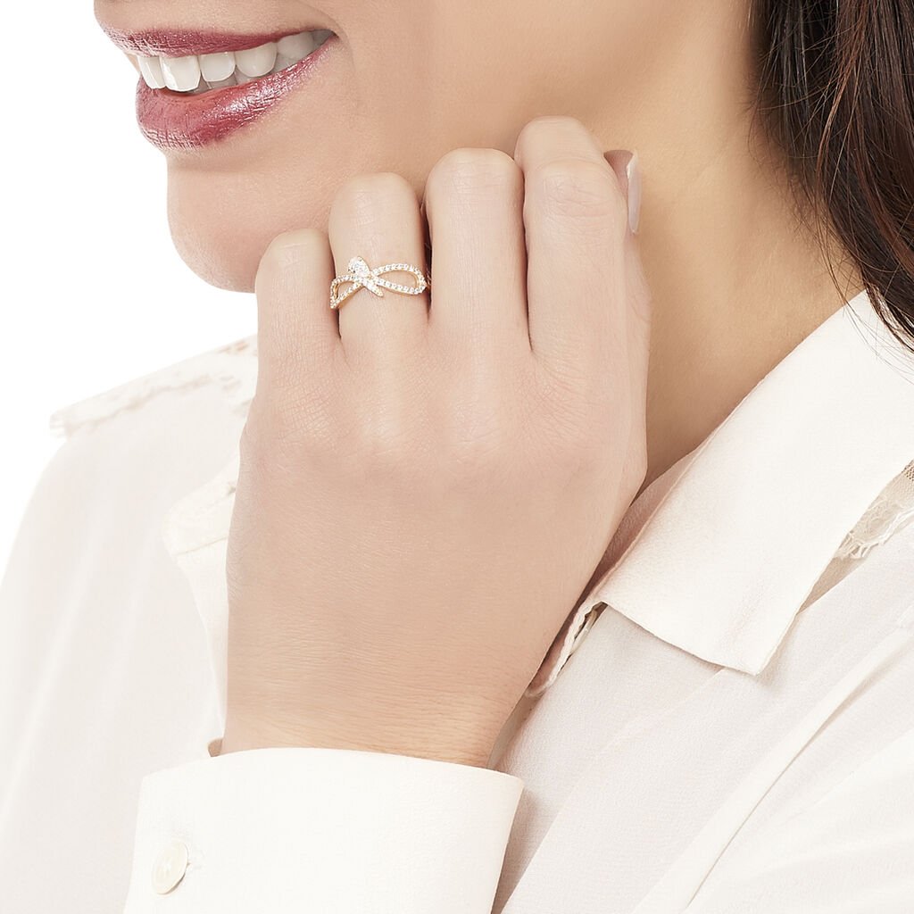 Bague Myrtle Or Jaune Oxyde De Zirconium