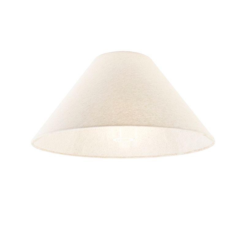 Stoffen lampenkap beige rond schuin 50/17,5/25