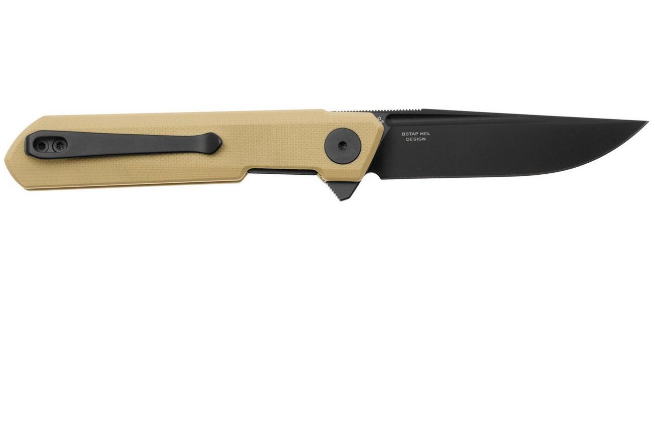Bestechman Mini Dundee BMK03I Black PVD Khaki G10, zakmes, Ostap Hel Design