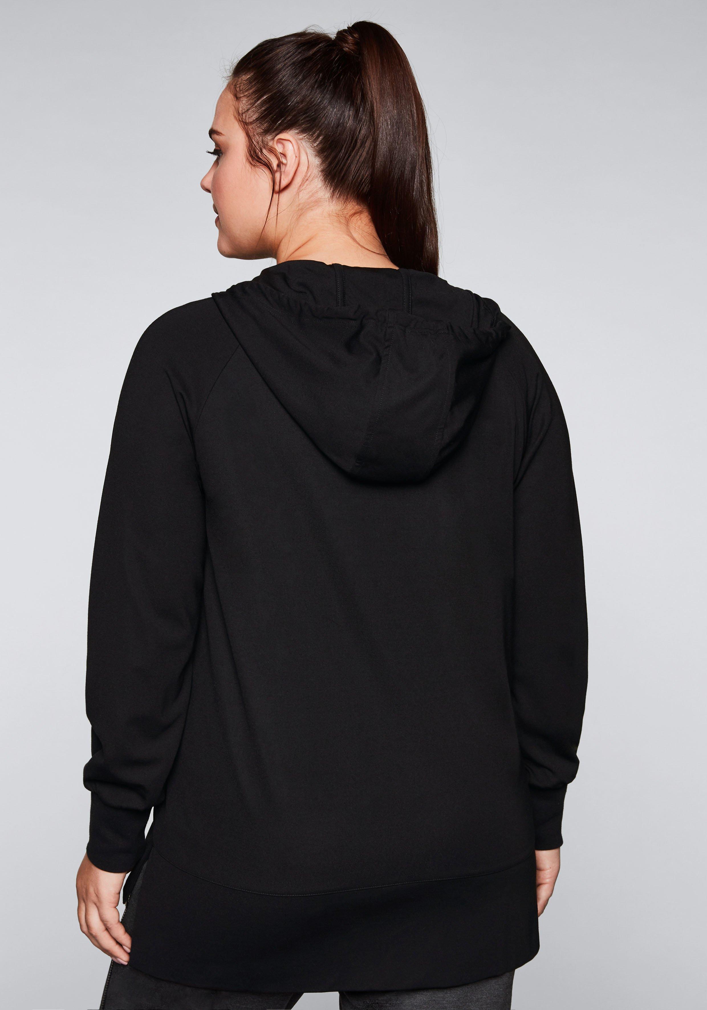 Trainingsjacke mit Kapuze, aus Sweat