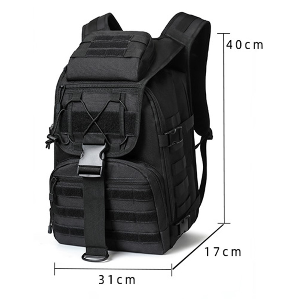 (20L) Taktischer Militär Wander Rucksack MOLLE System Outdoor Camping Backpack - Schwarz