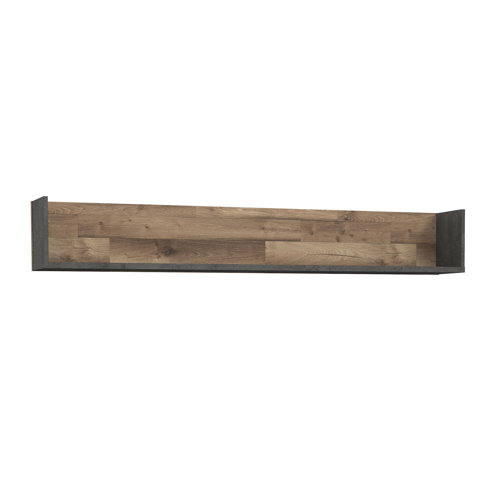 Wandboard - Stabeiche - Betonoptik - 170 cm breit