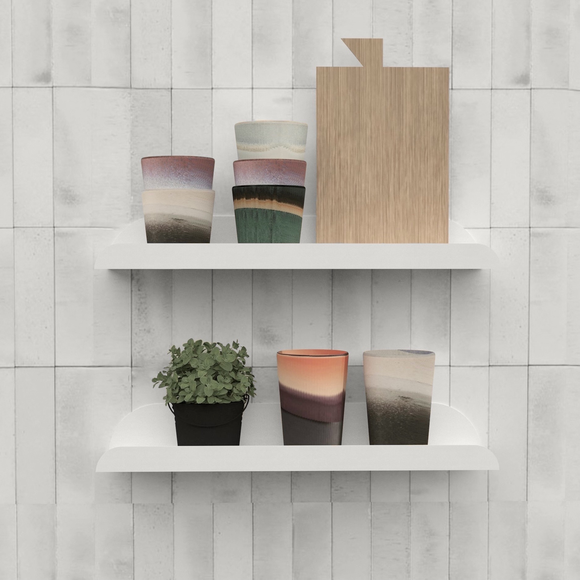Keukenplankjes LIMA 40cm - set van 2 plankjes White