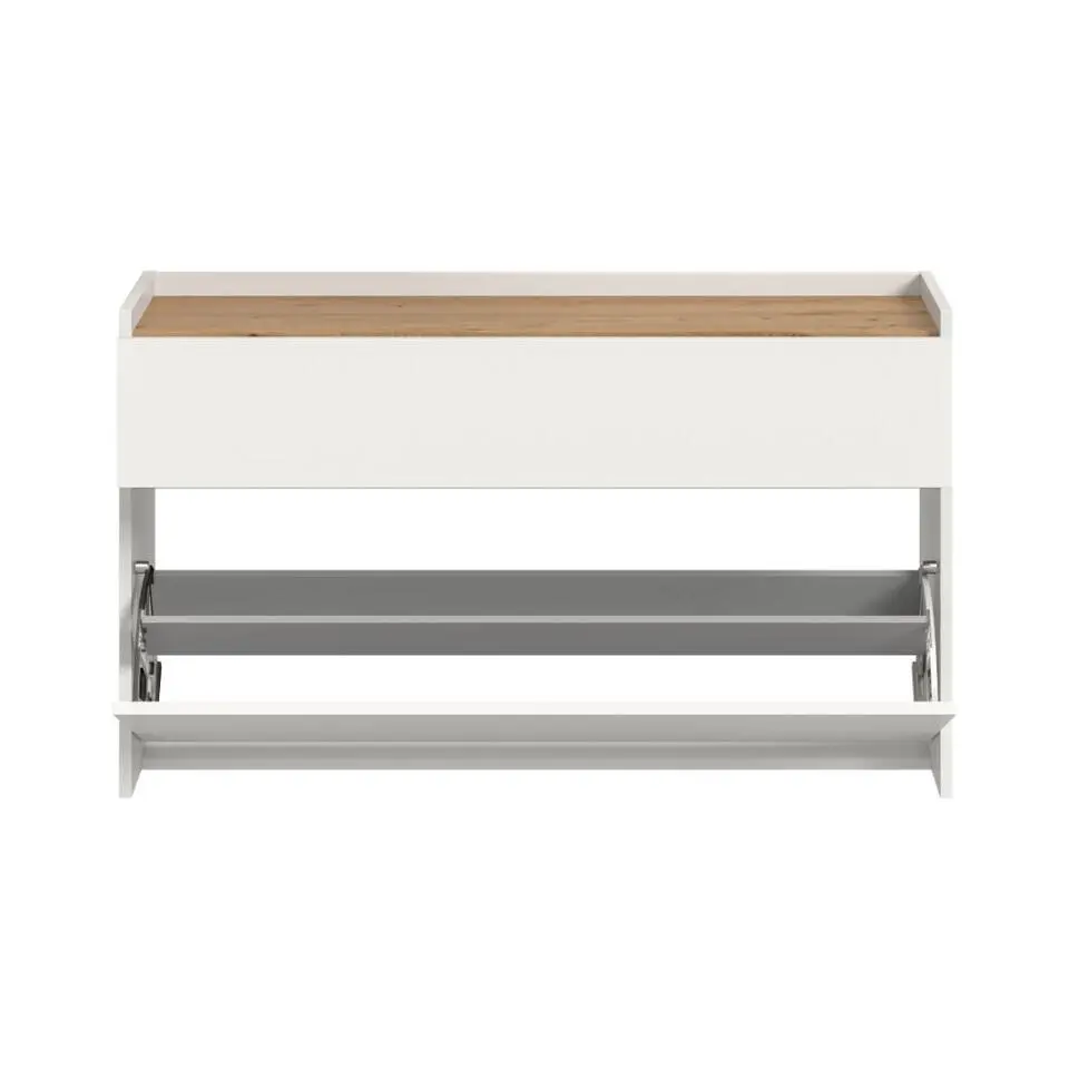 Hioshop Drive schoenenkast 1 vouwdeur- 1 lade wit