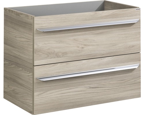 Wastafelmeubel FACKELMANN Luxor BxHxD 80 x 60,5 cm x 45 cm Frontkleur asgrijs houtdecor 79801