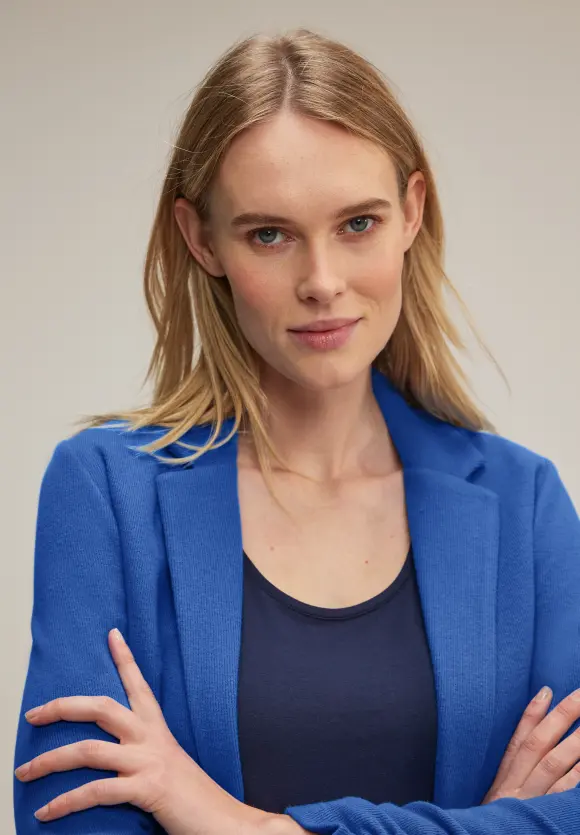 Basic Blazer mit Raffungen - fresh intense gentle blue