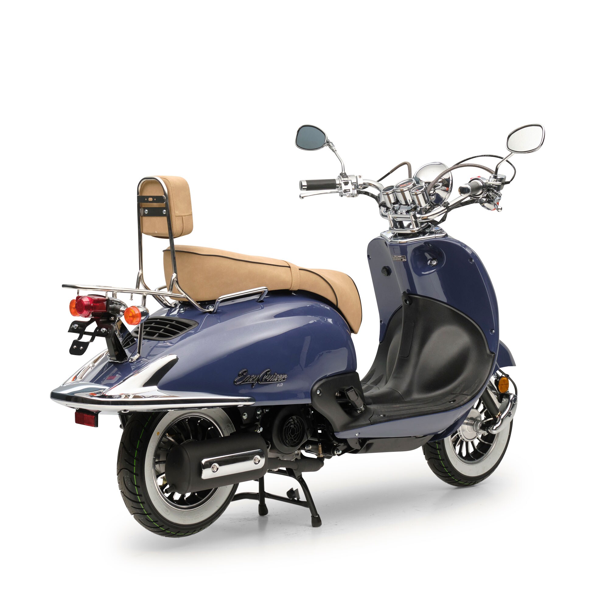 Motorroller Retro EasyCruiser Eco Dunkelblau 125ccm 85 kmh Kraftrad Scooter