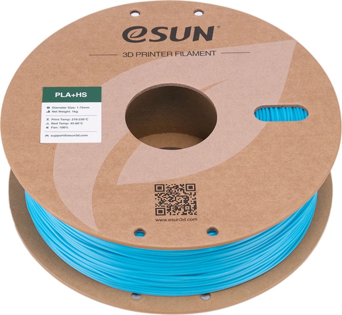 eSUN  PLA+HS Light Blue, 1,75 mm / 1000 g    PLA-Filament für den Hochgeschwindigkeitsdruck