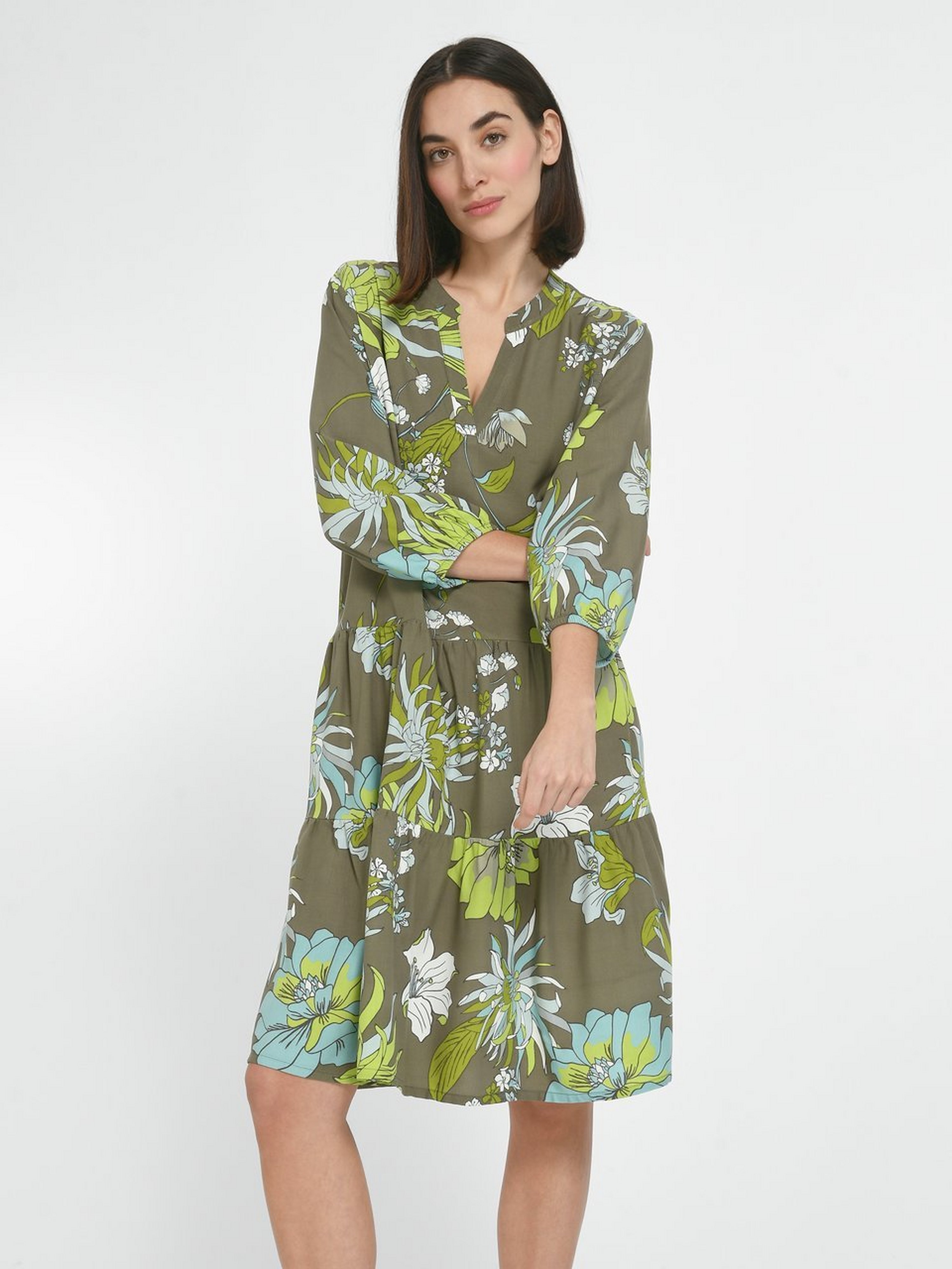 Jersey-Kleid mit 3/4-Arm