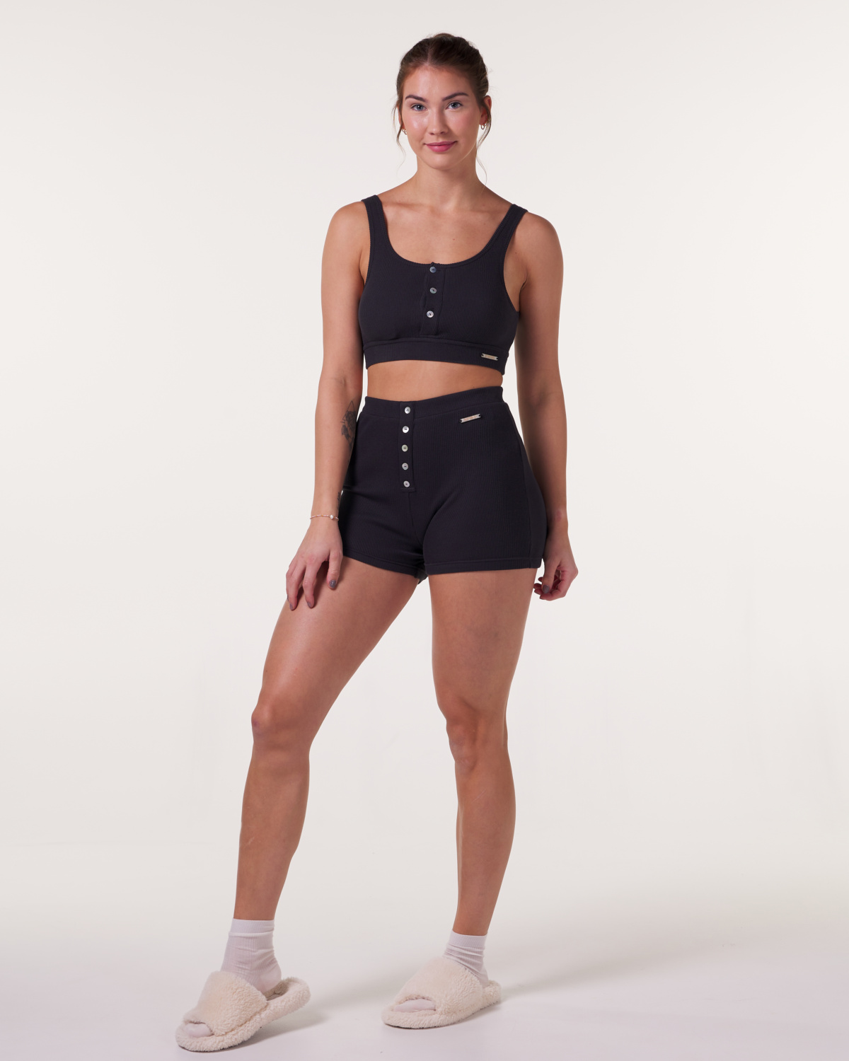 Bumpro Crisp Waffle Shorts Black