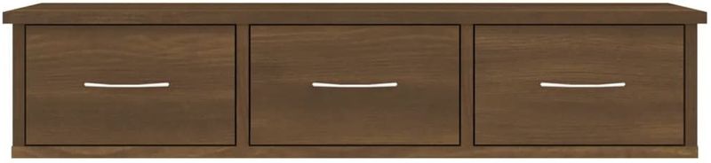 vidaXL - Wandkast - Bruin - Bewerkt Hout - 3 Lades