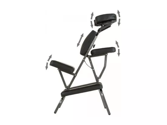 Chaise de massage rembourrage noire 80 x 50 x 105 cm 08_0000477