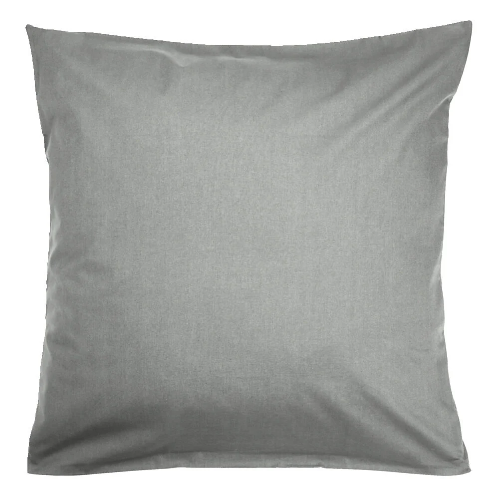 Taie d'oreiller 50x70cm 100% coton finition droite gris foncé