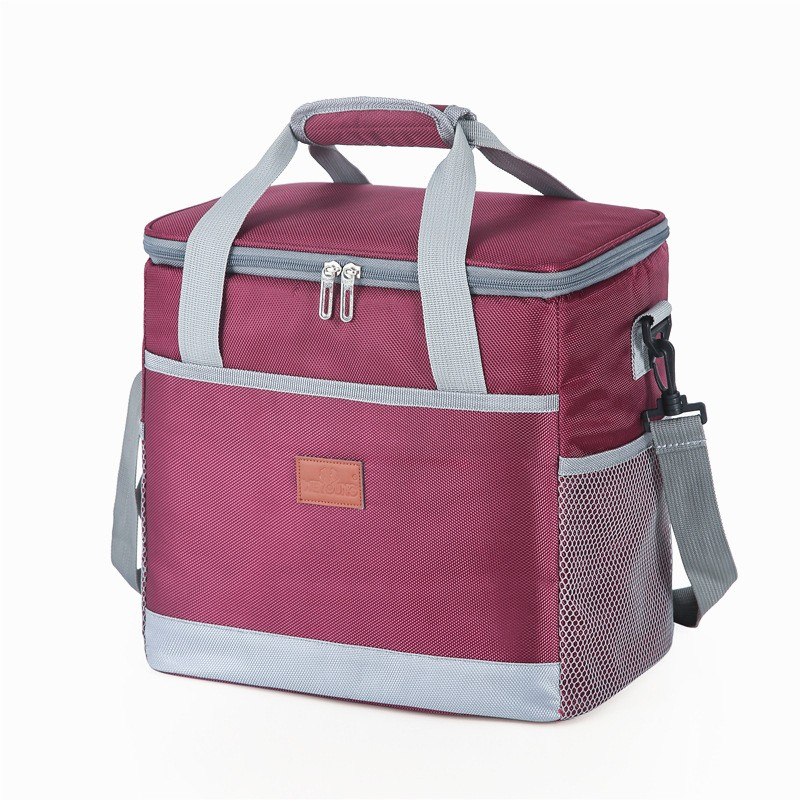 (15L) Picknick Thermotasche Kühltasche Isoliertasche   Schultergurt - Rot