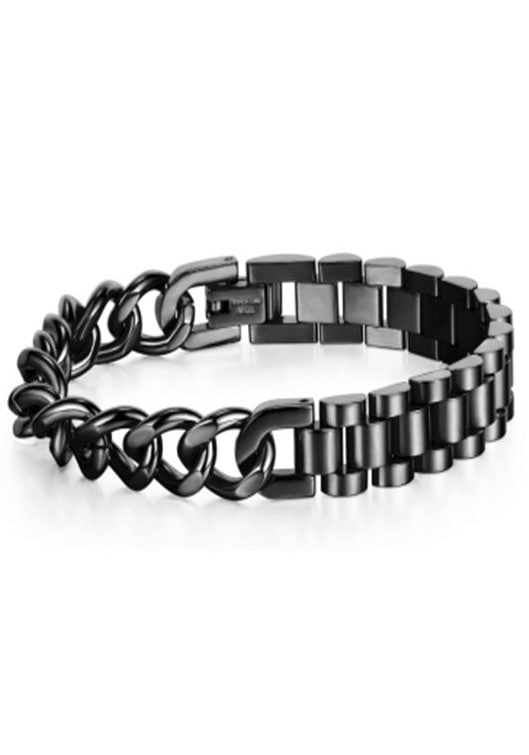 Firetti Edelstahlarmband »Schmuck Geschenk Armband Panzerkette kombiniert, verstellbar«