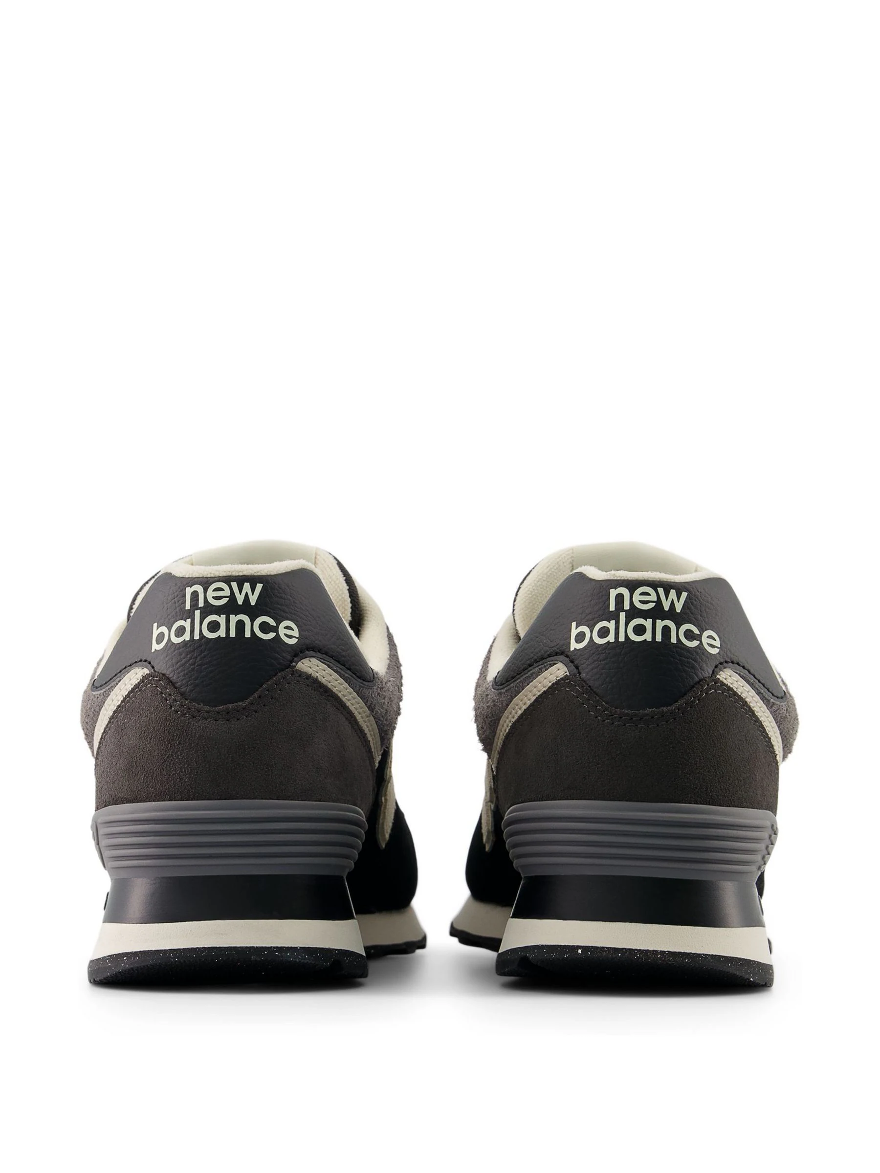 Zwart/grijs - New Balance 574 herenslippers