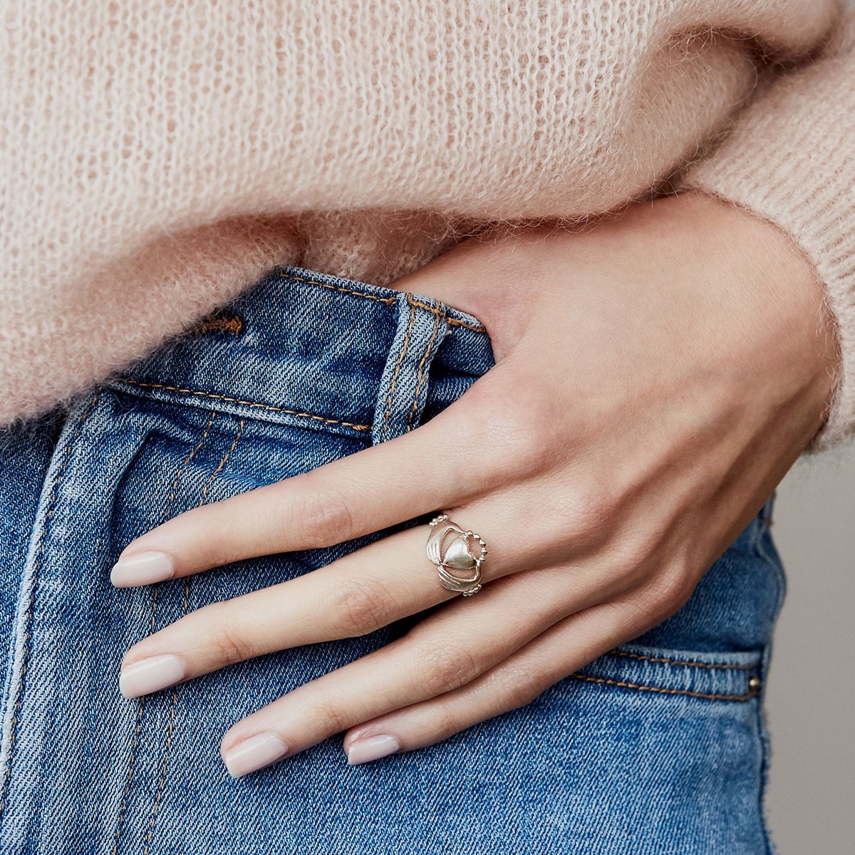 Bague argent Claddagh