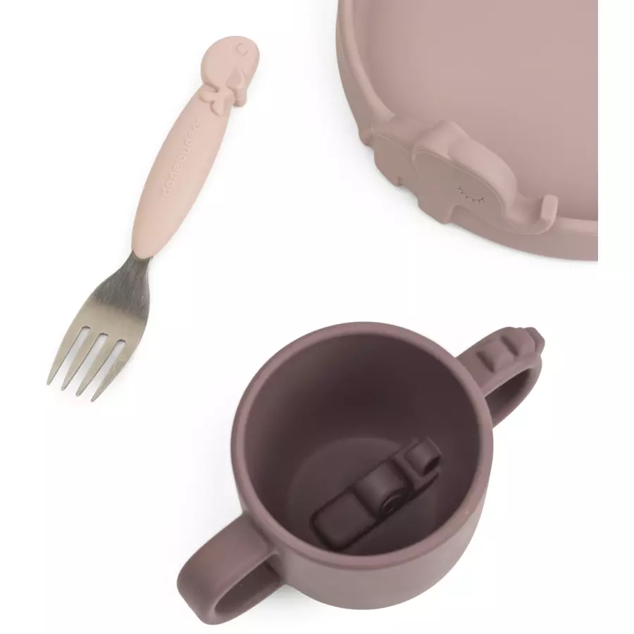 Done by Deer™ Geschirr-Set Peekaboo Deer friends in rosa