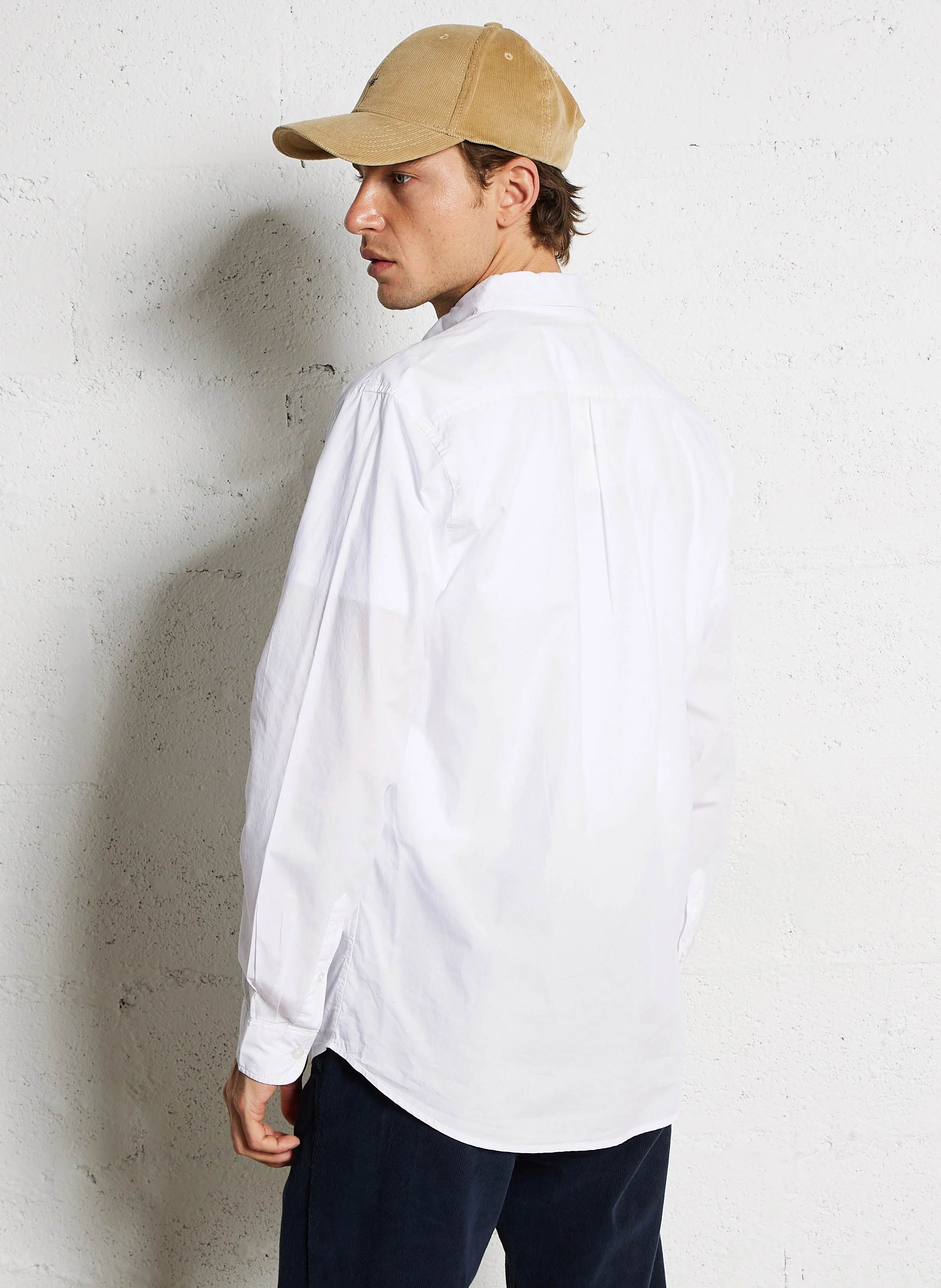 PRINCE - Chemise col classique droite en coton | Blanc