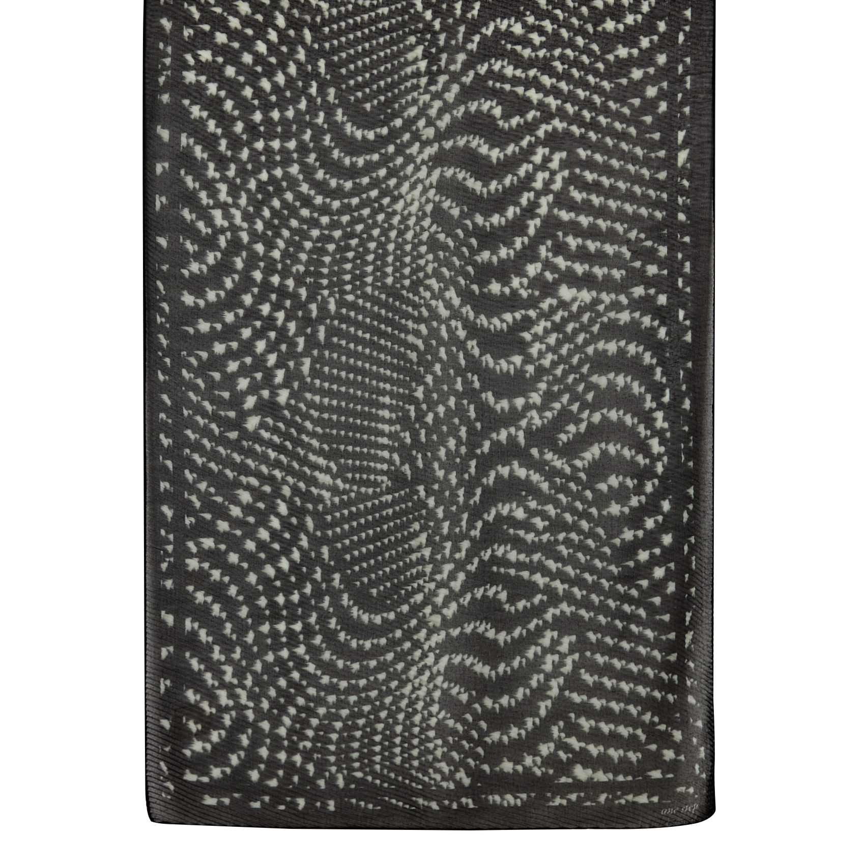AELIS - Foulard à motif plissé | Noir