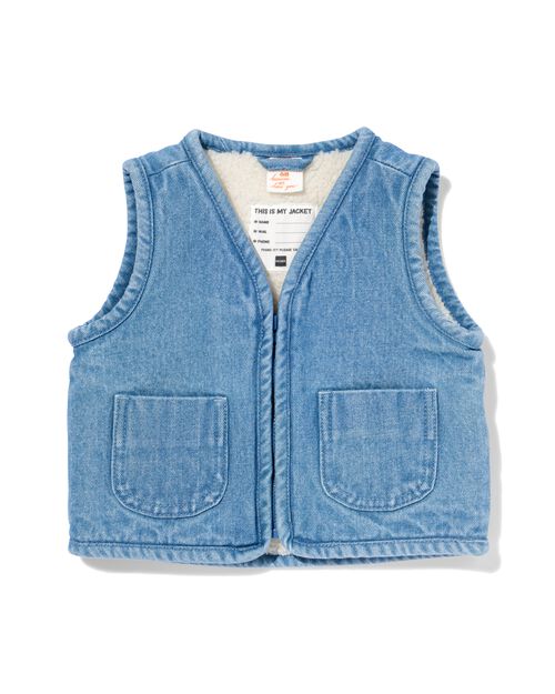 gilet bébé denim/teddy bleu clair