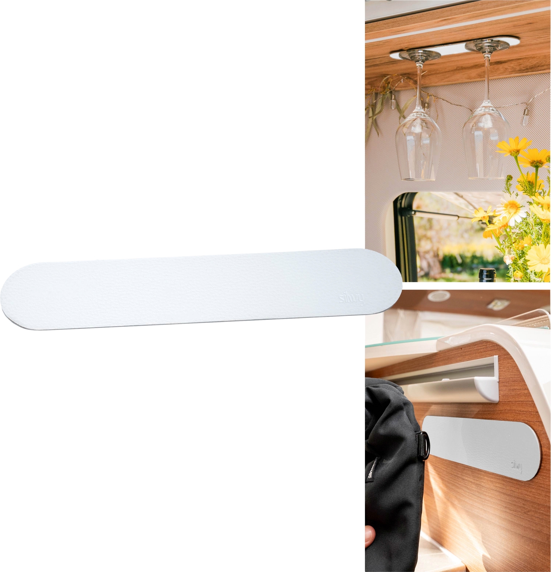 Silwy Metall-Leiste 25 cm für Magnet-Geschirr & Haken