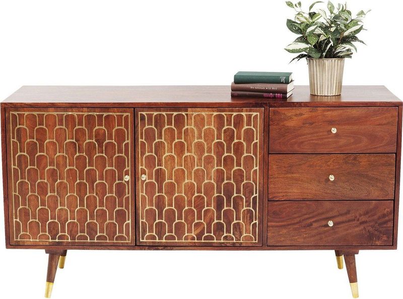 Kare Design Dressoir Muskat 145 cm breed - 2-Deurs - 3-Laden - Mangohout
