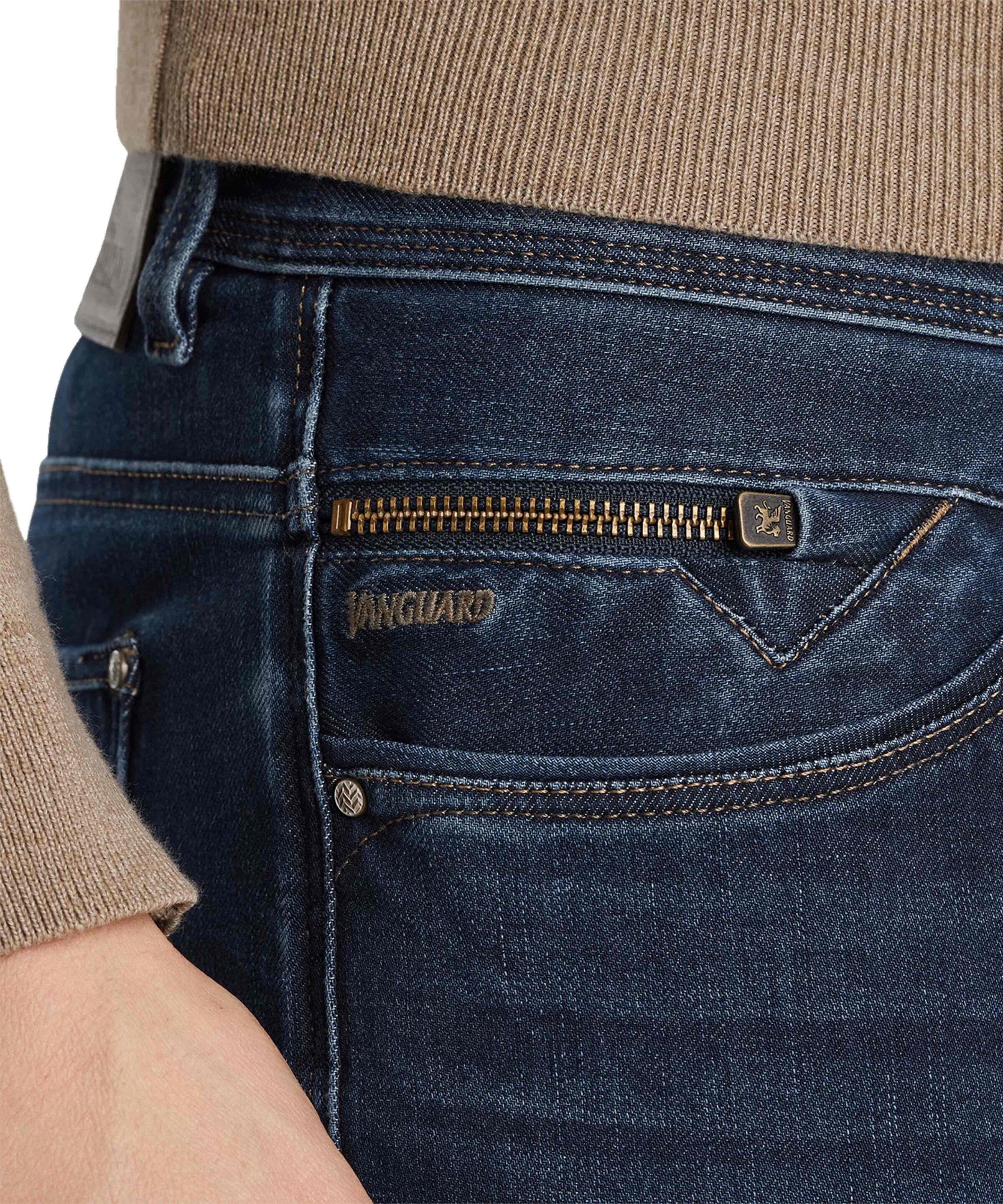 Vanguard V850 RIDER WASHED MID BLUE heren jeans blauw