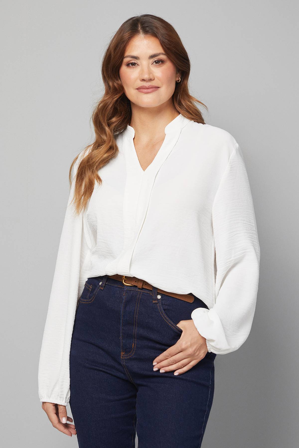 Wallis Blouse Tissée Sans Col