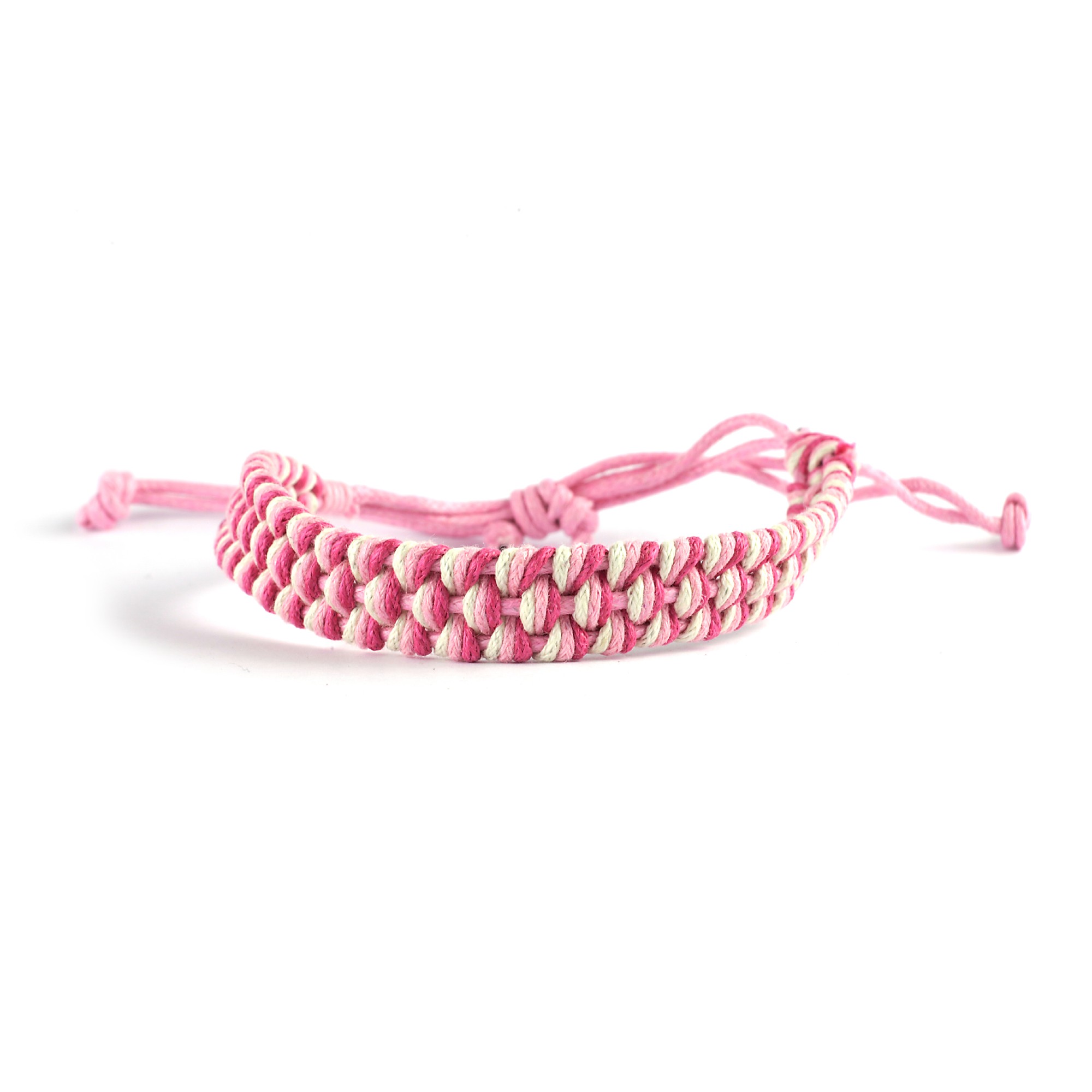 Armband geflochten, weiß, pink, Ø 10 cm günstig bestellen