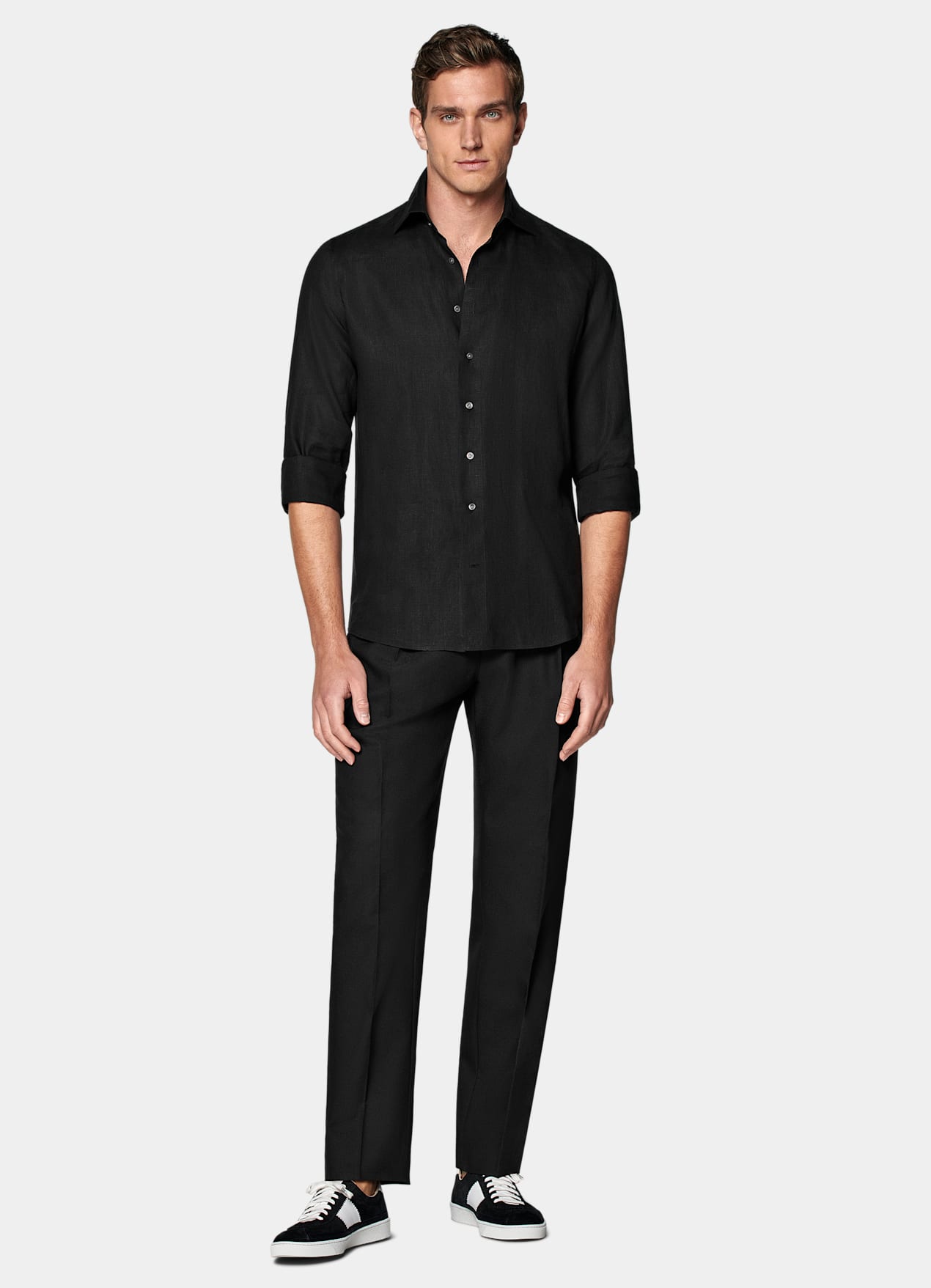 Chemise coupe Tailored noire