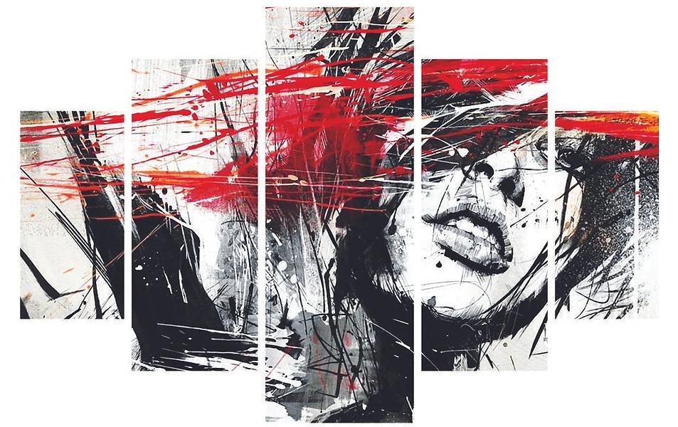 Bild Woman 5-teilig, 92 x 56 cmDekorative Wandmalerei