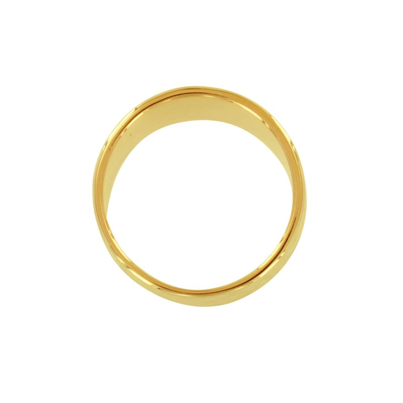 Bague Plaqué Or Alliance Large Martelée