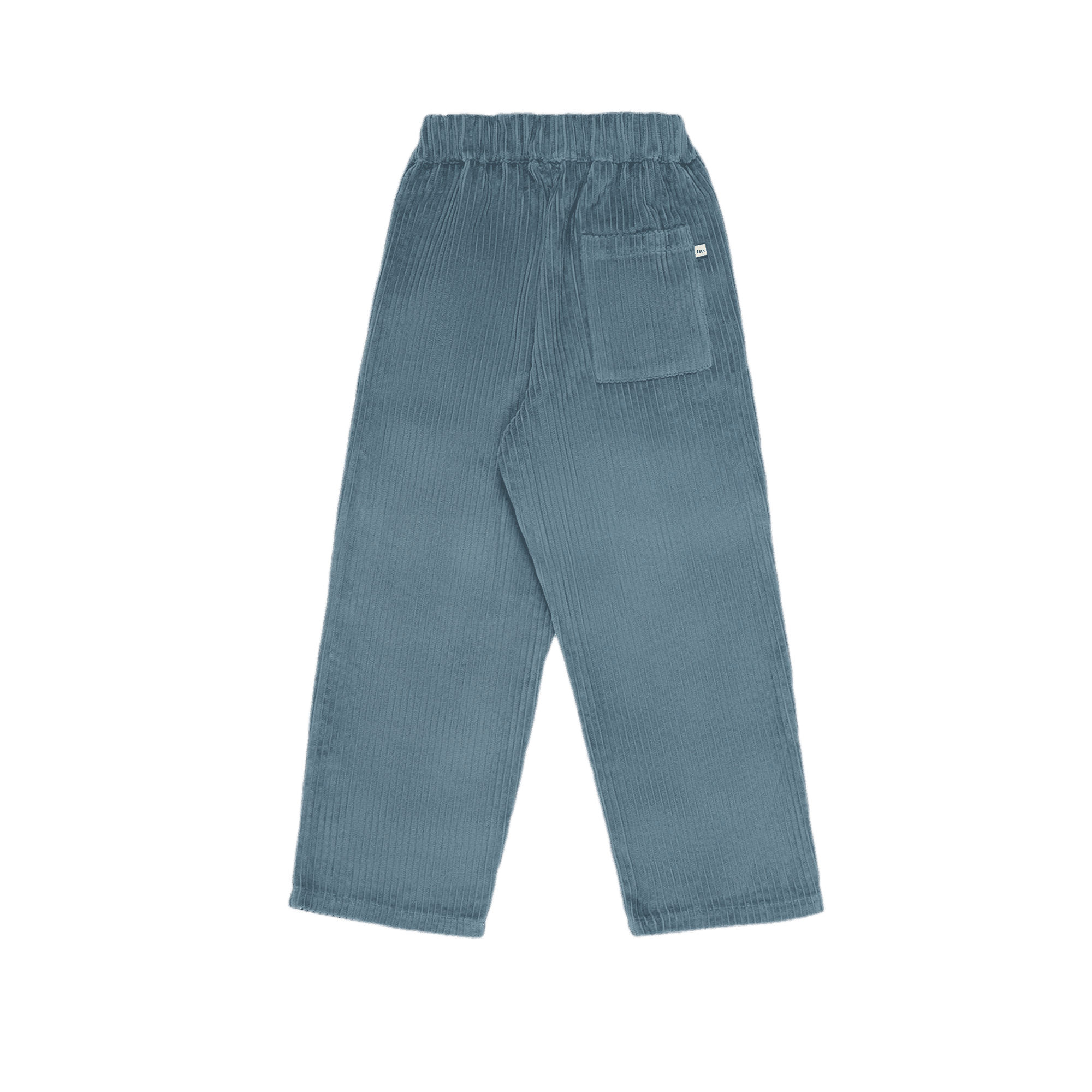 CAMERON - Pantalon droit côtelé en coton velours | Bleu