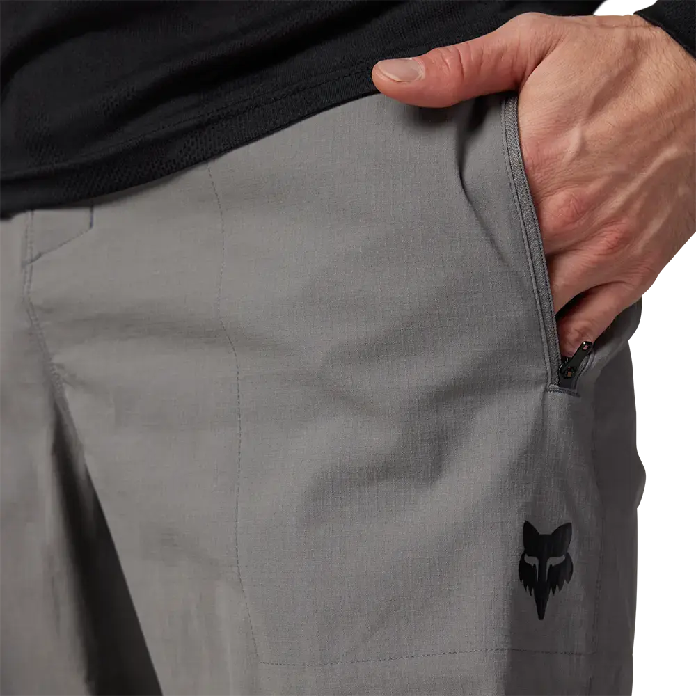 Fox Ranger MTB Fietsbroek Kort Met Liner Grijs/Grijs/Zwart Heren