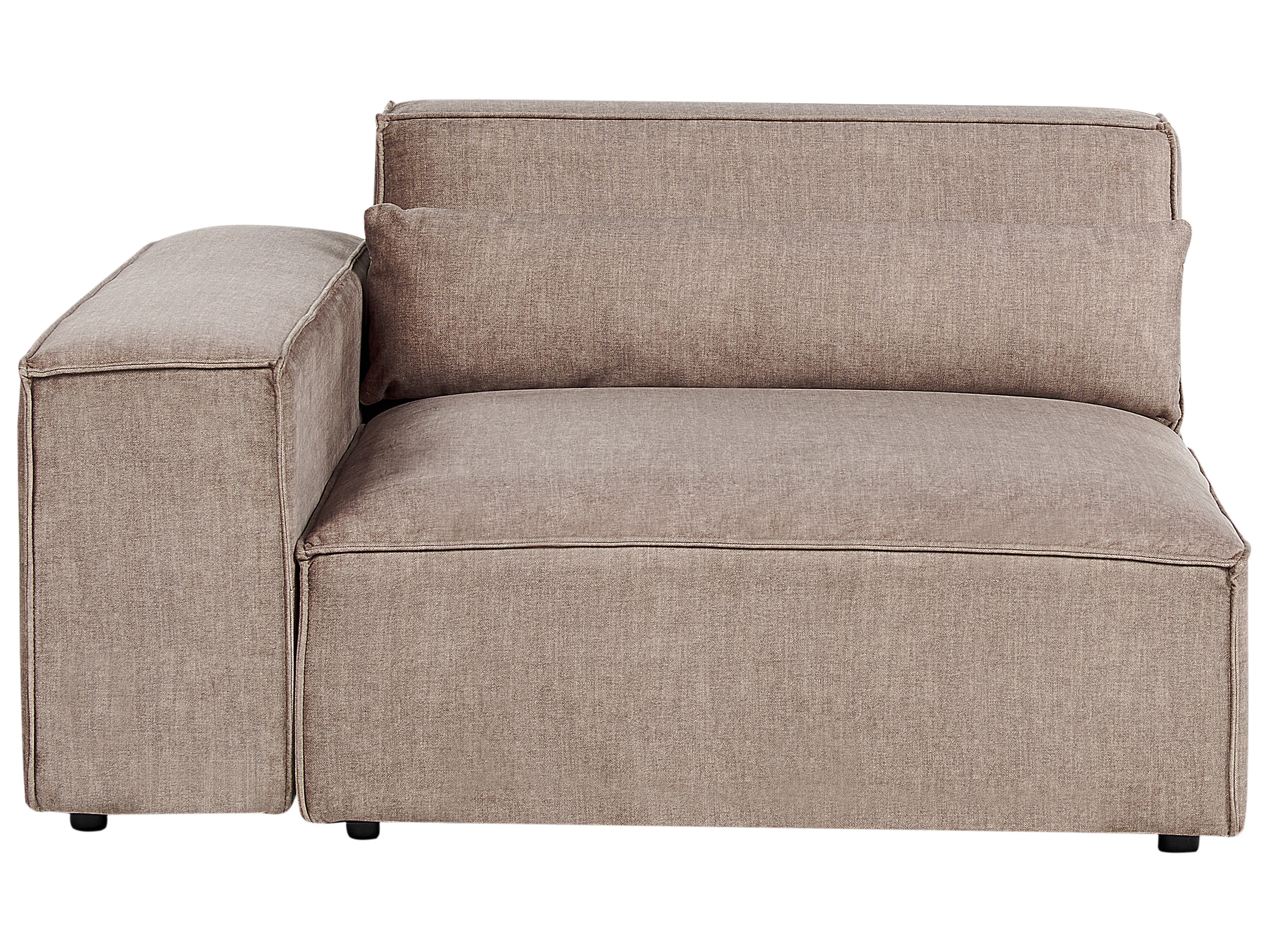 Modulaire bank 2-zits HELLNAR Stof Lichtbruin met ottomaan